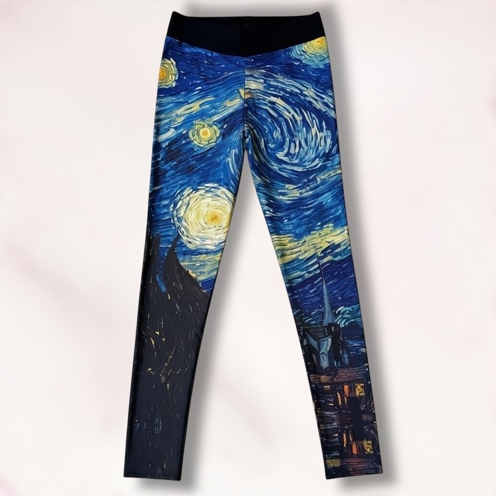 BlackMilk Limited Ed Museum Collection Custom Starry Night 2.0 Leggings - Lg